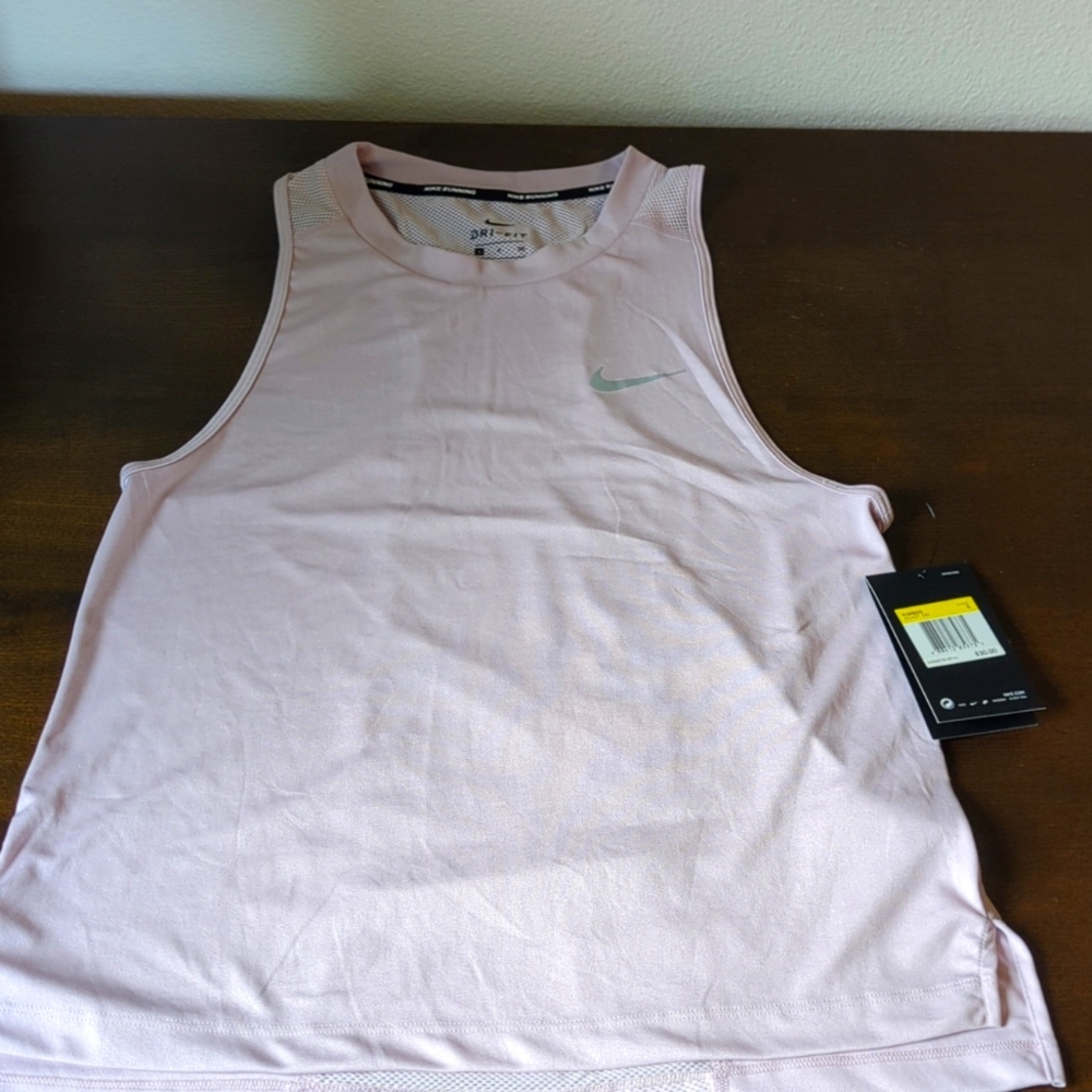2/$15 Nike Dri-Fit Dusty Rose/White Muscle Tee